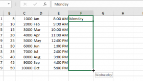 fill cells without dragging excel for mac